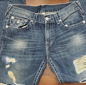 Mens True Religion 'distressed' jeans.